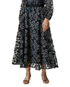 Marina Rinaldi Certosa Embroidered Tulle Maxi Skirt