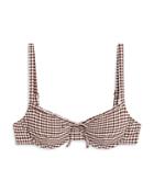 Onia Marilyn Gingham Underwire Bikini Top