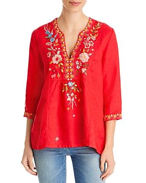 Johnny Was Lissa Weekend Linen Top