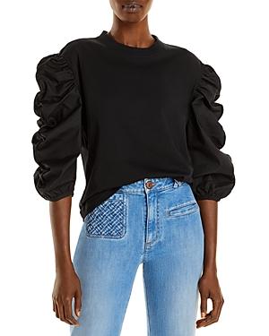 See By Chloe Ruffled Sleeve Knit Top