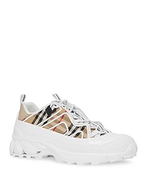 Burberry Women's Arthur Vintage Check & Leather Sneakers