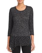 B Collection By Bobeau Layered Look Sweater