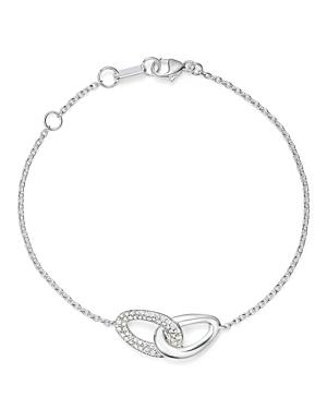 Ippolita Sterling Silver Cherish Diamond Interlocking Link Bracelet