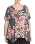 Nally & Millie Plus Floral Print Tunic - 100% Exclusive