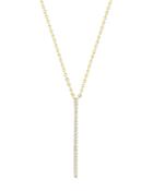 Mateo 14k Yellow Gold La Barre Diamond Cable Necklace, 16