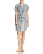 Dylan Gray Striped Tie-front Dress