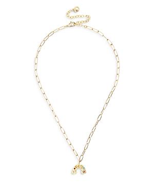 Baublebar Roy Multicolor Crystal Rainbow Pendant Necklace In Gold Tone, 16-19