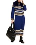 Marina Rinaldi Galleria Fair Isle Print Sweater Dress
