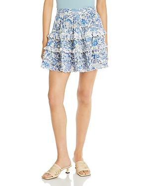 Hemant And Nandita Ruffled Floral Print Mini Skirt