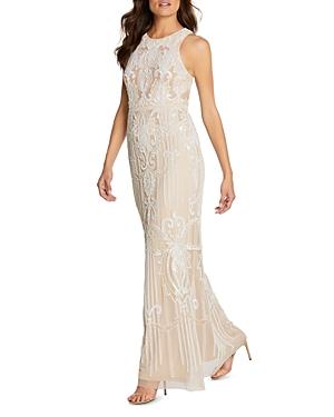 Aidan Mattox Beaded Sleeveless Gown