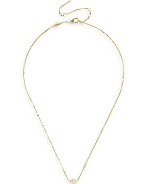 Baublebar Basirah Cubic Zirconia Evil Eye Charm Collar Necklace In 18k Gold Plated Sterling Silver, 16-19