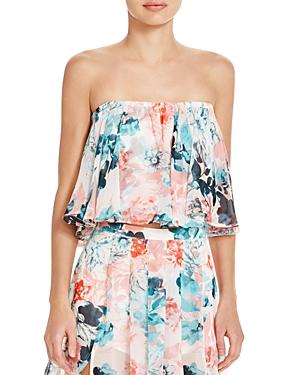 Lovers + Friends Strapless Floral Crop Top