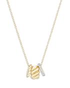 Adina Reyter 14k Yellow Gold Diamond Multi Charm Bead Party Pendant Necklace, 15-16