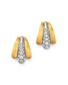 Marco Bicego 18k Yellow & White Gold Lucia Diamond Stud Earrings