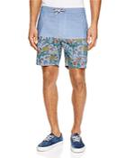 Barney Cools Tide Chambray Floral Print Shorts