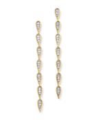 Adina Reyter 14k Yellow Gold Pave Diamond Teardrop Link Earrings