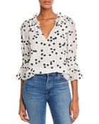 Rebecca Taylor Alessandra Floral-embroidered Silk Top