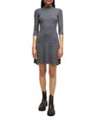 Maje Ring Embellished Sweater Dress