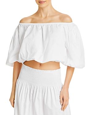 Tory Burch Cropped Off-the-shoulder Blouse