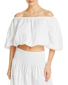 Tory Burch Cropped Off-the-shoulder Blouse