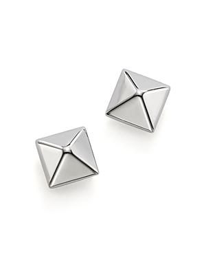 Bloomingdale's 14k White Gold Small Pyramid Earrings