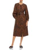 Lafayette 148 New York Louisa Animal Stripe Silk Blend Dress