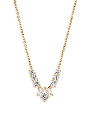 Nadri Prima Multi Cubic Zirconia Statement Necklace In 18k Gold Plated, 16-18