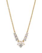 Nadri Prima Multi Cubic Zirconia Statement Necklace In 18k Gold Plated, 16-18
