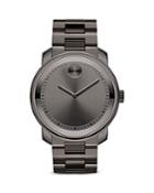 Movado Bold Ion Plated Gunmetal Gray Stainless Steel Watch, 42.5mm
