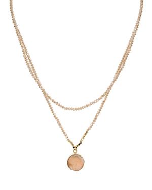 Aqua Beaded Layered Necklace, 15-18 - 100% Exclusive