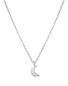 Shinola Sterling Silver Crescent Moon Charm Necklace, 18