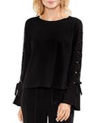 Vince Camuto Lace-up Bell Sleeve Top