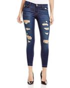 J Brand Low-rise Cropped Skinny Jeans In Demented