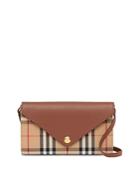 Burberry Vintage Check & Leather Chain Wallet