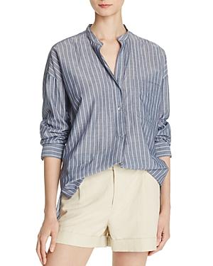 Vince Striped Cotton Pullover Shirt