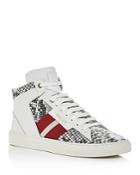 Bally Men's Hedern Snake-embossed Leather High-top Sneakers