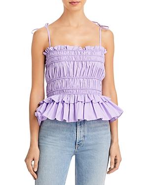 Aqua Ruched Poplin Sleeveless Top - 100% Exclusive