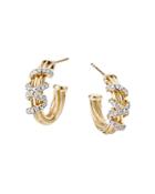 David Yurman 18k Yellow Gold Helena Small Hoop Earrings With Diamonds