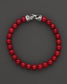 Scott Kay Men's Red Tigerseye Bead Bracelet