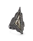 Alexis Bittar Elements Pave Stepped Pyrite Ring