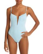 L*space Roxanne Split Neck Bathing Suit