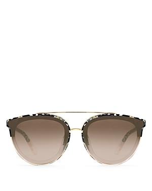 Krewe Unisex Clio Brow Bar Oversized Square Sunglasses, 63mm
