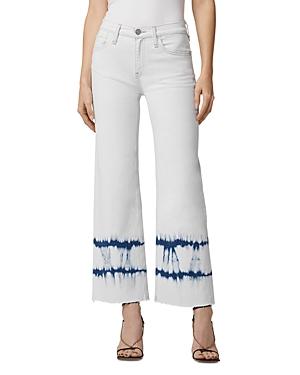 Hudson Rosie High Rise Wide Leg Ankle Jeans In Tie Dye Bleach