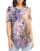 Karen Kane Tie Dyed Animal Print Top