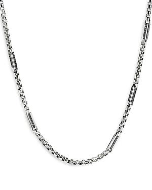 David Yurman Sterling Silver Streamline Station Necklace With Black Diamonds, 24
