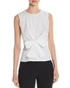 Karl Lagerfeld Paris Sleeveless Bow-front Top