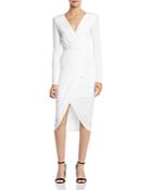 Bailey 44 Destroyer Ruched Faux-wrap Jersey Dress