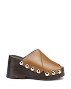 Ganni Women's Retro Studded Slide Sandals