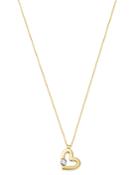 Roberto Coin 18k Yellow Gold Slanted Heart Diamond Pendant Necklace, 18