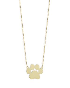 Bloomingdale's Paw Pendant Necklace In 14k Yellow Gold, 18 - 100% Exclusive